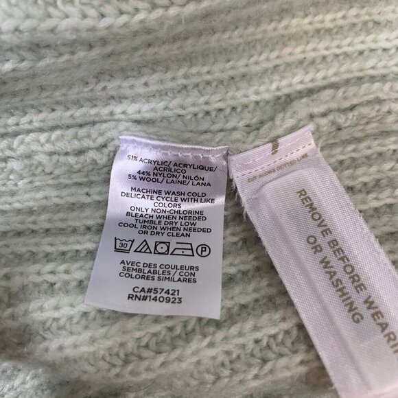 LOFT light mint green long sleeve open front‎ soft cardigan sweater - Picture 8 of 10